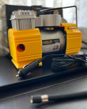 🛞 Assur 12V Metal Gövdeli Taşınabilir Araç Hava Kompresörü & LED Fenerli